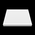 Horizontal side view of a white blank eggshell sticker 10x12cm size with tamper-proof matte surface for graffiti and street art