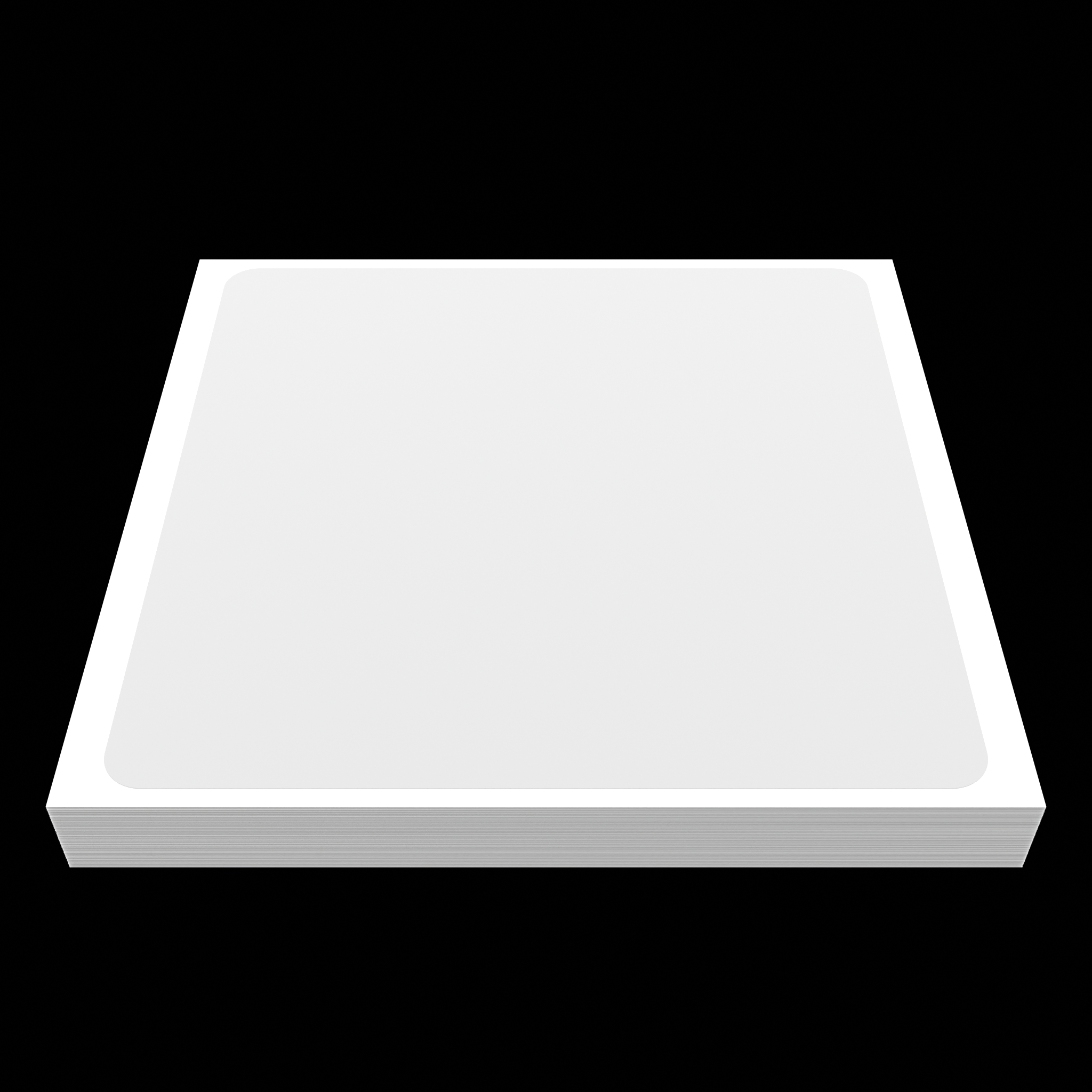 Horizontal flat lay of white blank eggshell sticker 10x10 inch