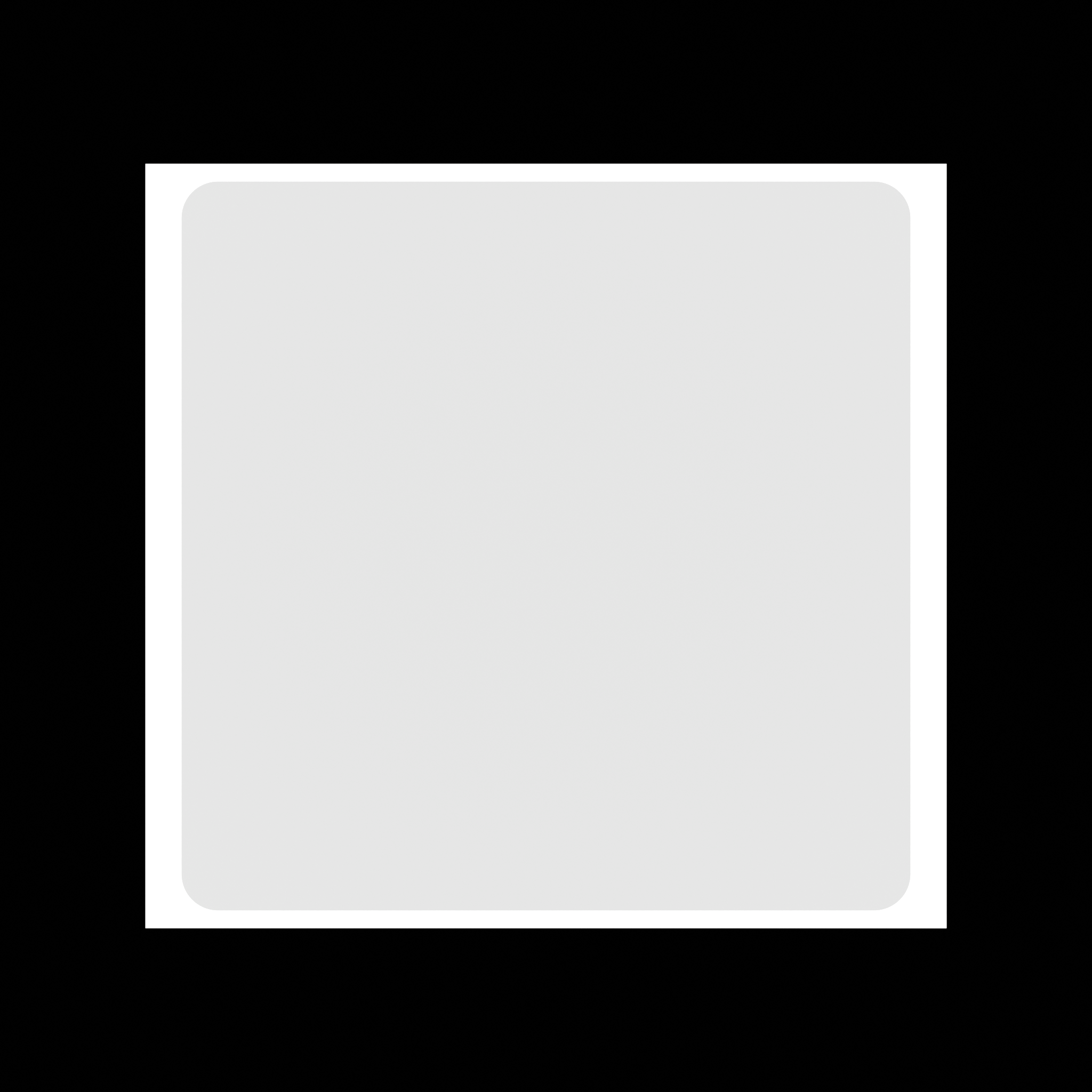Top down view of white blank eggshell sticker 10x10 inch