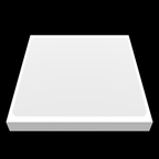 Vertical standing view of white blank eggshell sticker 10x10 inch