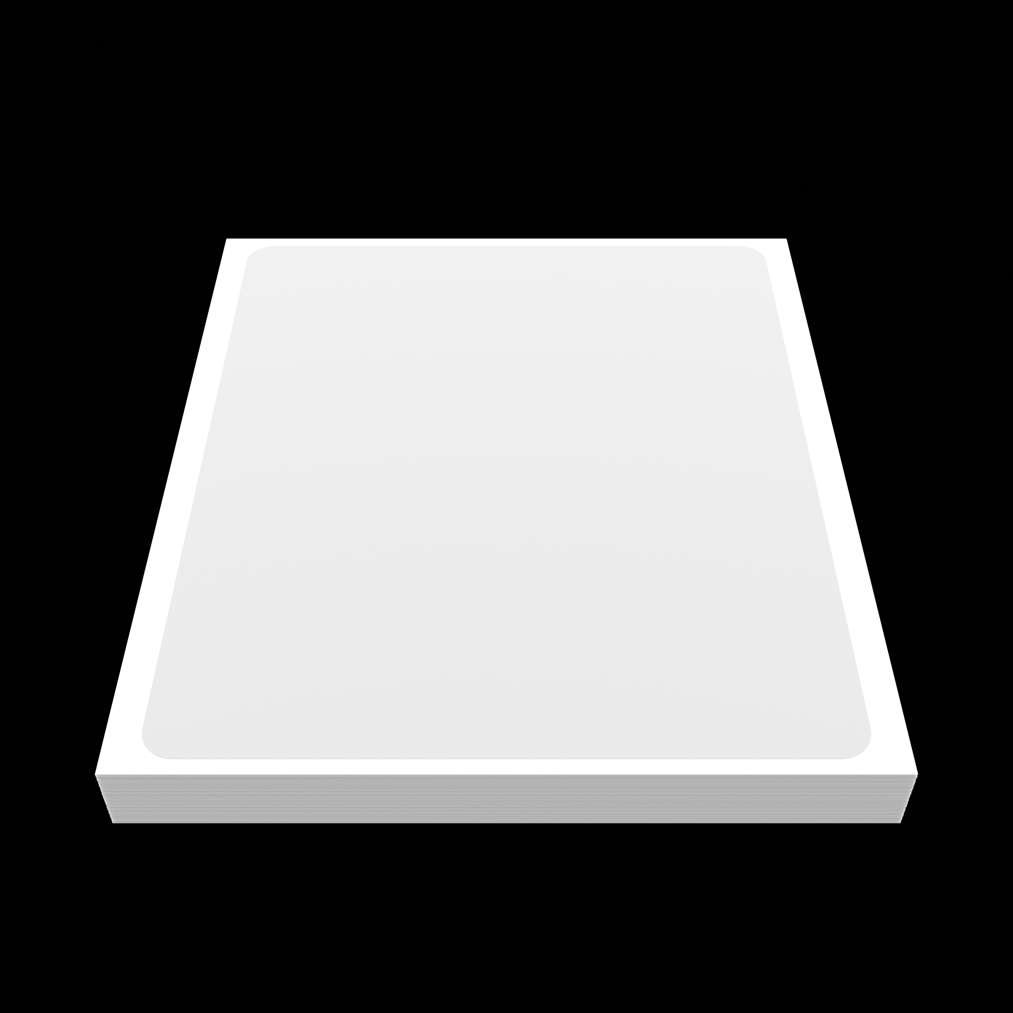 Vertical view of white blank eggshell sticker 10x12cm