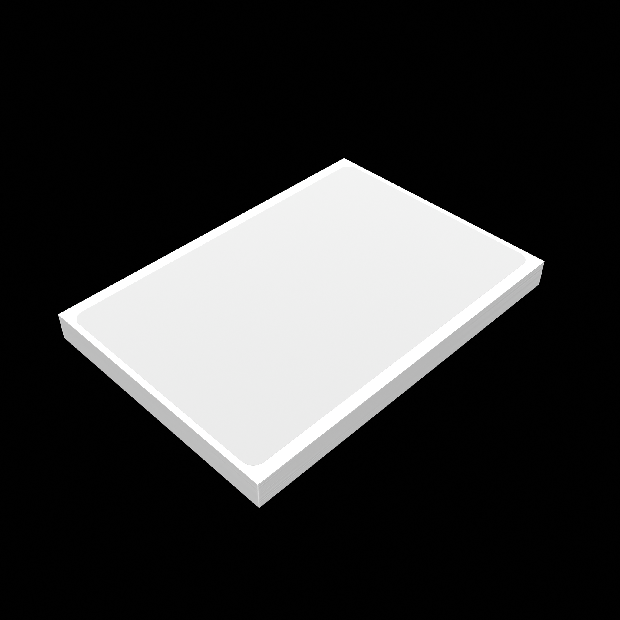 Alternate angle of white blank eggshell sticker 10x15 inch