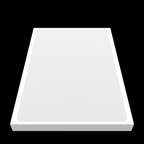 Vertical standing view of white blank eggshell sticker 10x15 inch