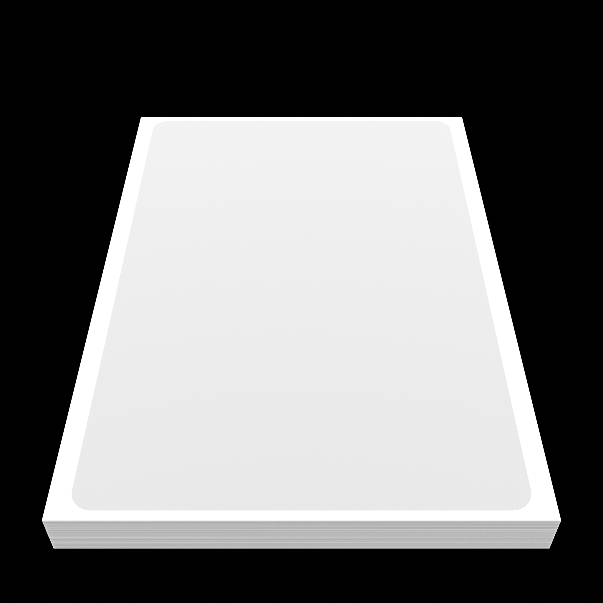 Vertical standing view of white blank eggshell sticker 10x15 inch