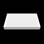 Horizontal flat lay of white blank eggshell sticker 10x6 inch