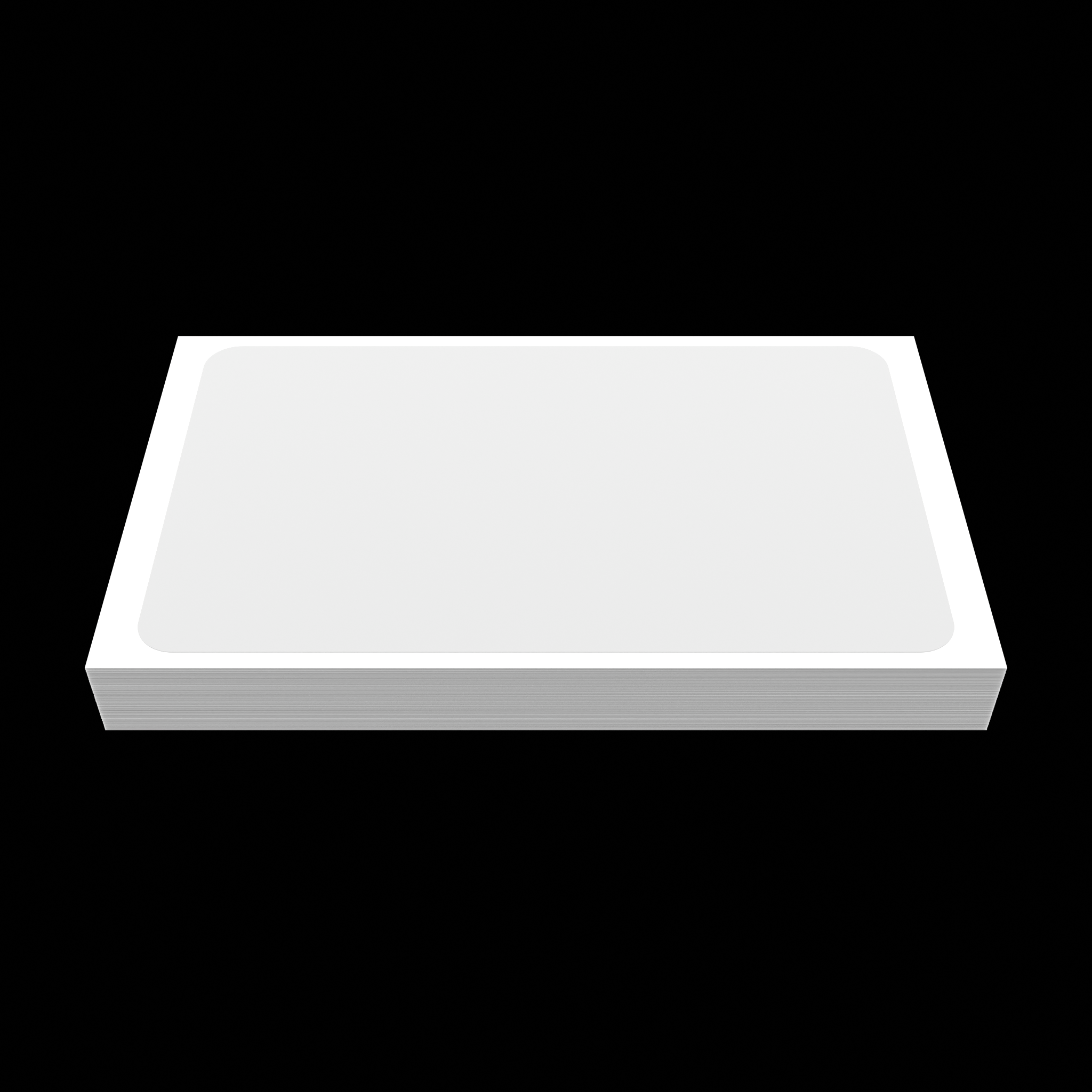 Horizontal flat lay of white blank eggshell sticker 10x6 inch