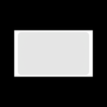 Top down view of white blank eggshell sticker 10x6 inch