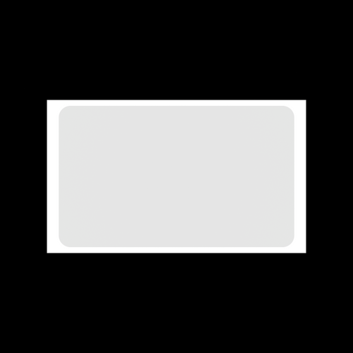 Top down view of white blank eggshell sticker 10x6 inch