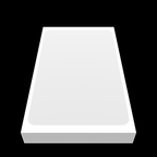 Vertical standing view of white blank eggshell sticker 10x6 inch