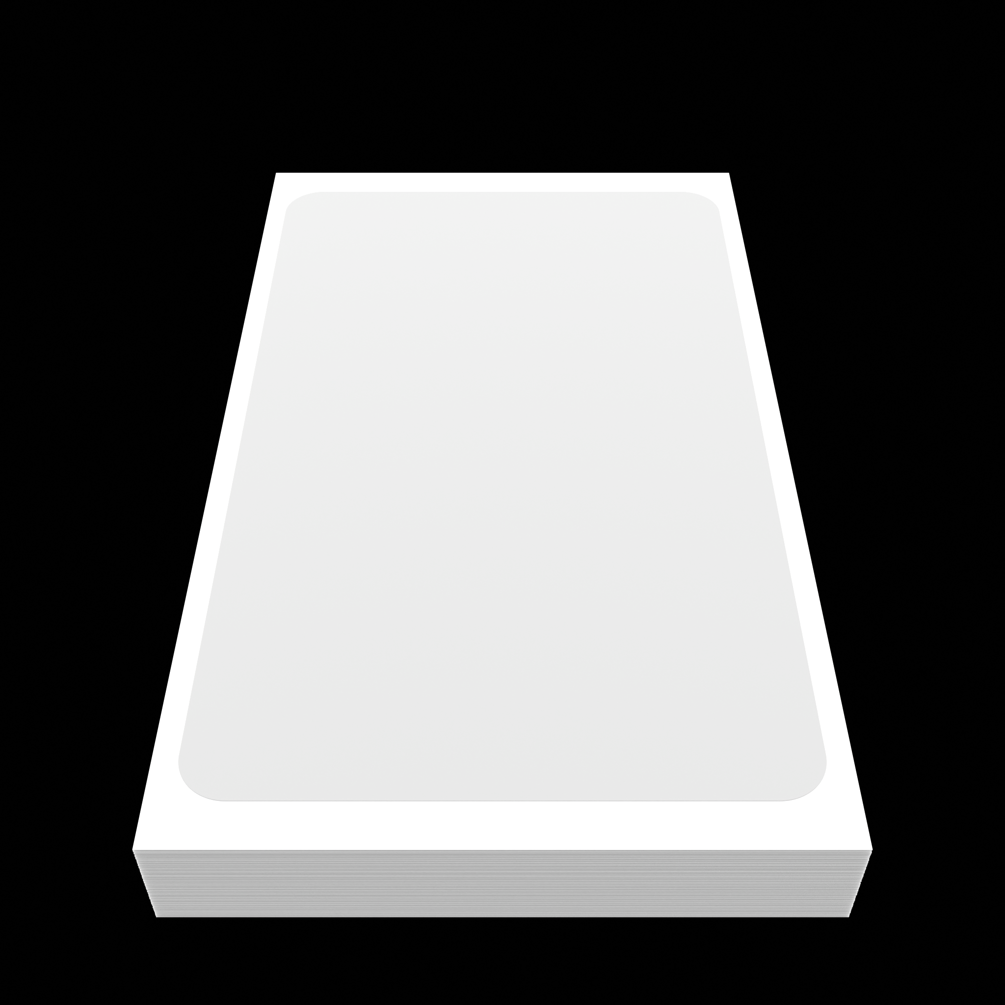 Vertical standing view of white blank eggshell sticker 10x6 inch