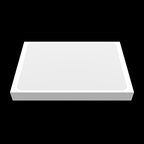 Horizontal flat lay of white blank eggshell sticker 10x7 inch