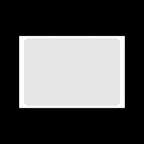 Top down view of white blank eggshell sticker 10x7 inch