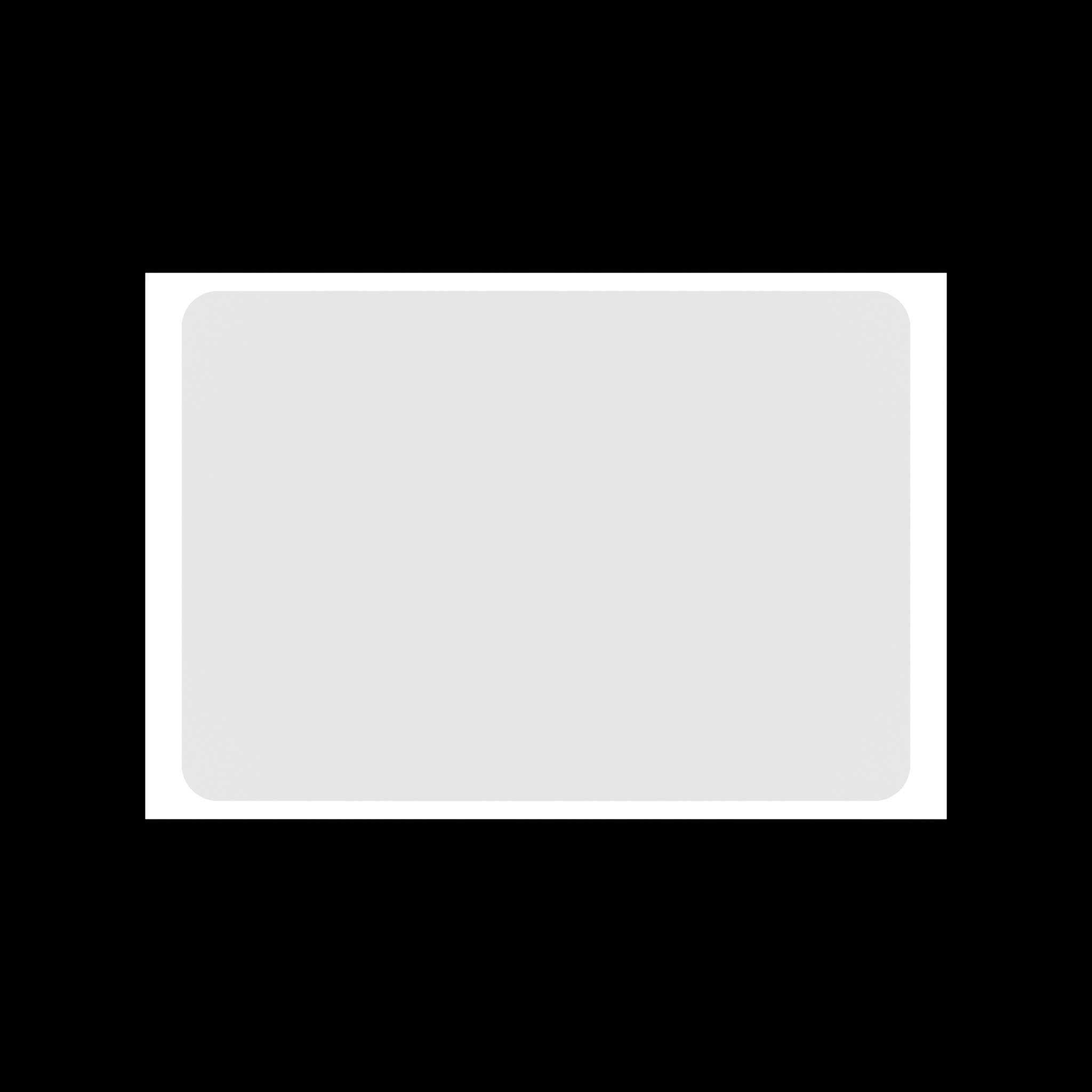 Top down view of white blank eggshell sticker 10x7 inch