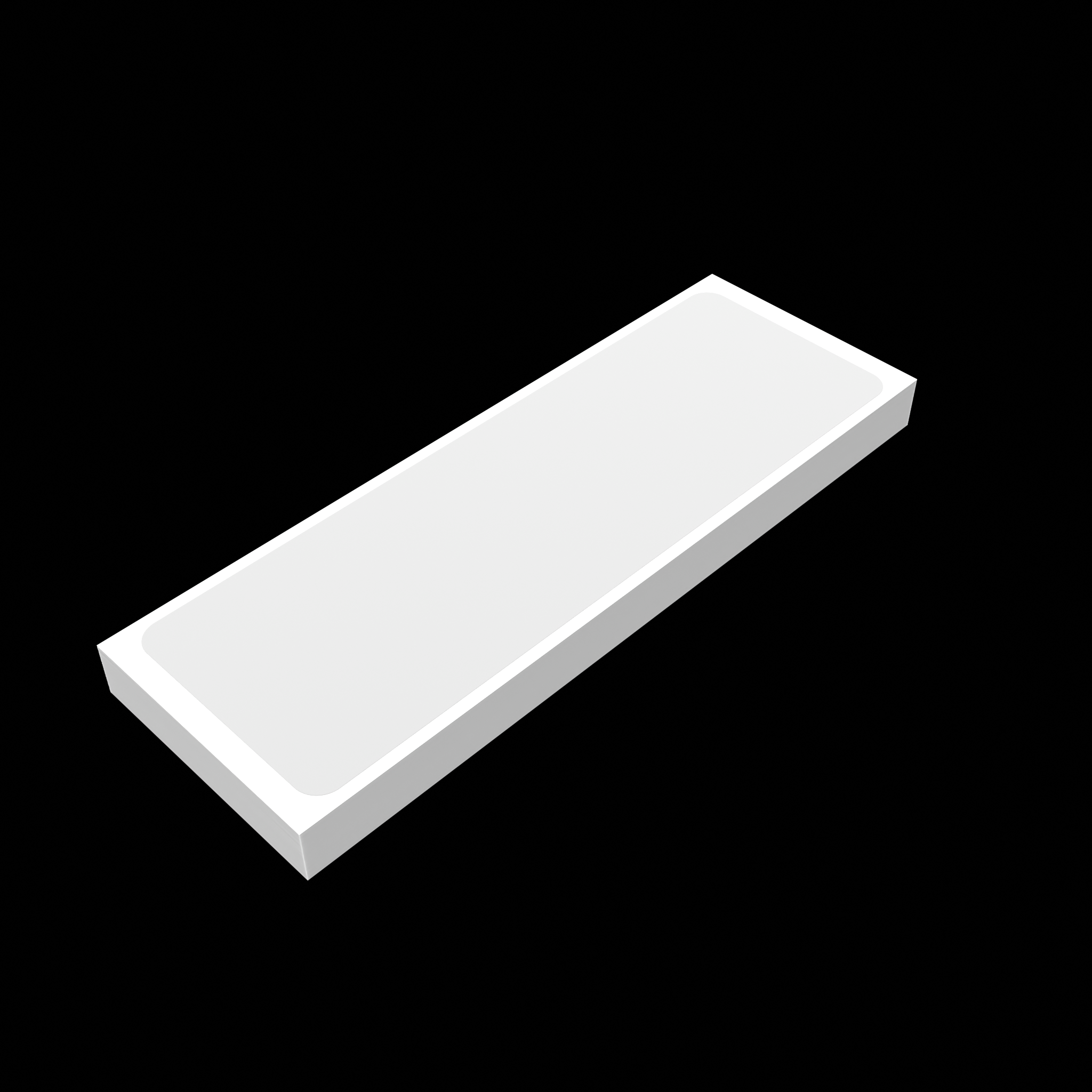 Alternate angle of white blank eggshell sticker 15x5cm