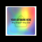 Custom holographic eggshell sticker 10x10cm design