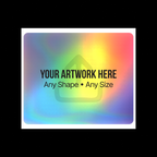 Custom holographic eggshell sticker 10x12cm design
