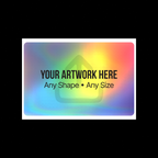 Custom holographic eggshell sticker 10x15cm design