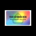 Custom holographic eggshell sticker 10x6 inch design