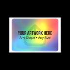 Custom holographic eggshell sticker 10x7 inch design