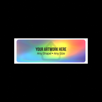 Custom holographic eggshell sticker 15x5cm design