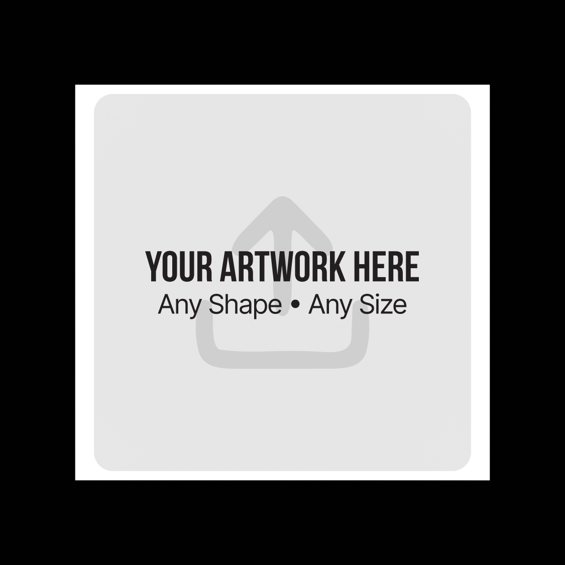 Custom regular eggshell sticker 10x10cm design