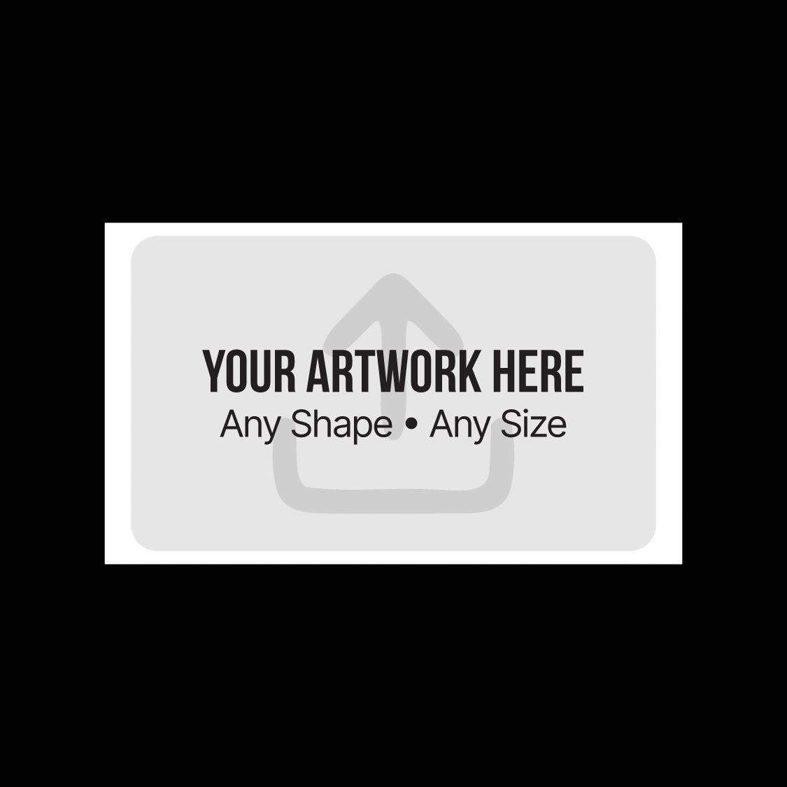 Custom regular eggshell sticker 10x6cm design