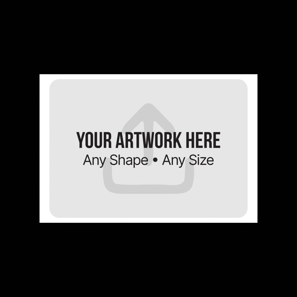 Custom regular eggshell sticker 10x7cm design