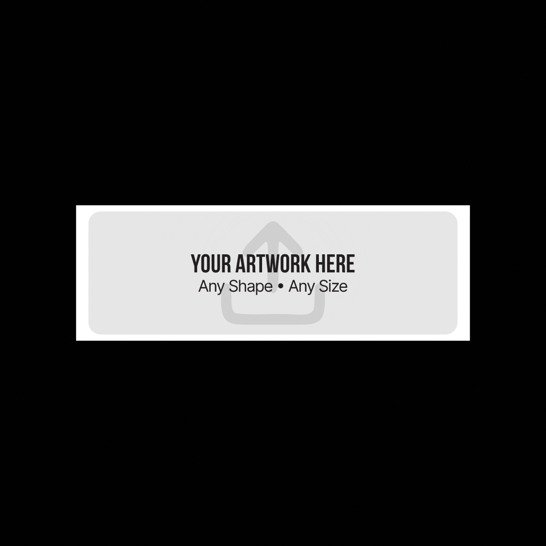 Custom regular eggshell sticker 15x5cm design