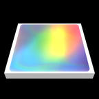 Side view of holographic eggshell sticker 10x10cm