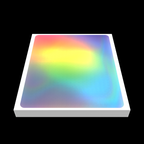 Side view of holographic eggshell sticker 10x12cm gradient pattern