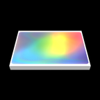 Side view of holographic eggshell sticker 10x15cm