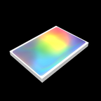 Angled view of holographic eggshell sticker 10x15cm