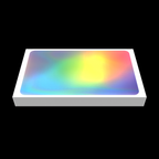 Side view of holographic eggshell sticker 10x6 inch
