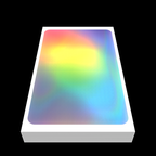 Close-up of holographic eggshell sticker 10x6cm rainbow finish