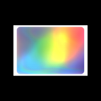 Top down view of holographic eggshell sticker 10x7cm
