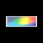 Top down view of holographic eggshell sticker 15x5cm