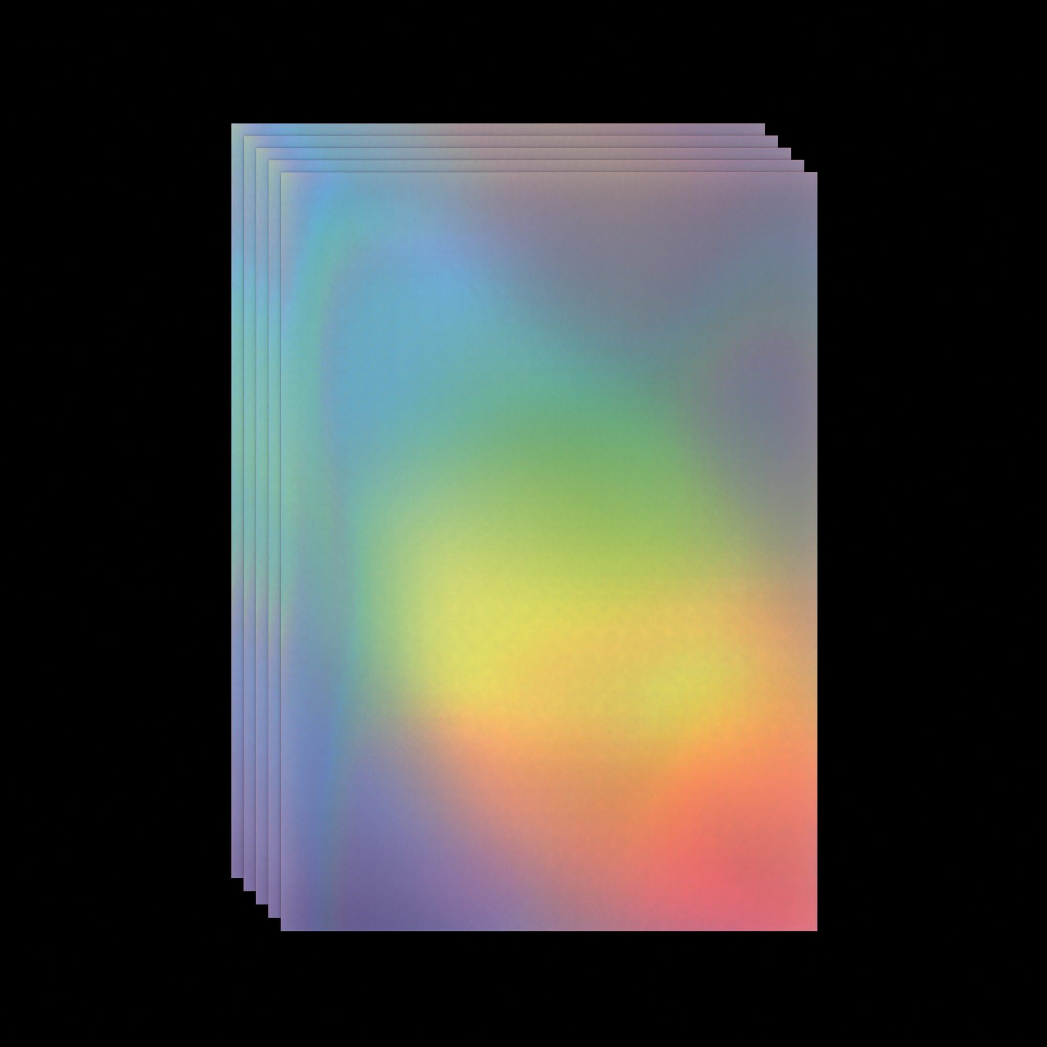 Holographic eggshell sticker A4 sheet 5-pack