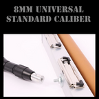 Close-up of 8mm universal thread connection on extension pole