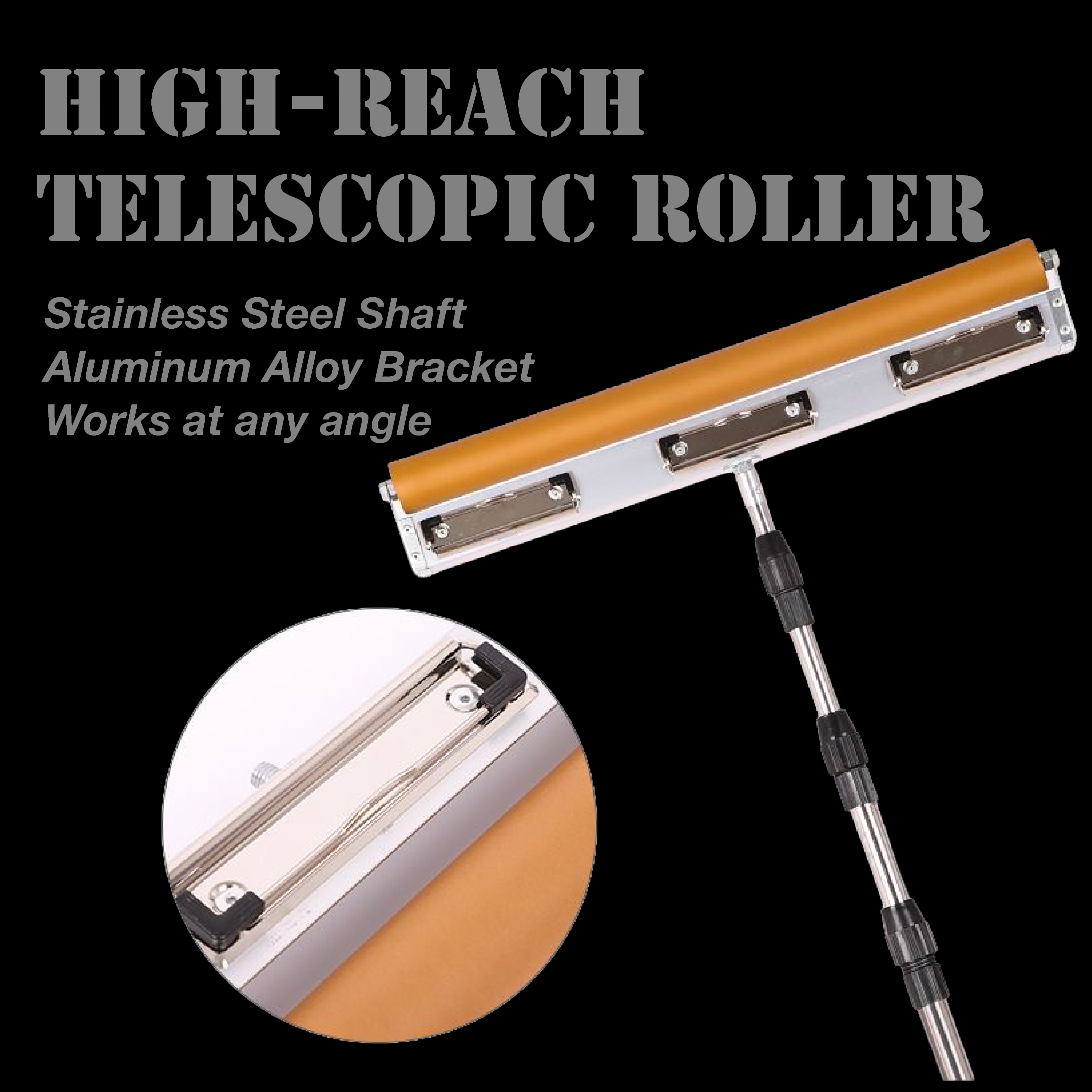 Telescopic roller fully assembled infographic