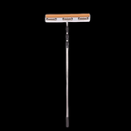 Front view of fully assembled telescopic roller pole